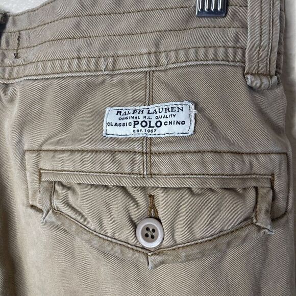 Polo Ralph Lauren Shorts Men's 32 Khaki Chino Pockets Classic Utility Preppy - Picture 8 of 11